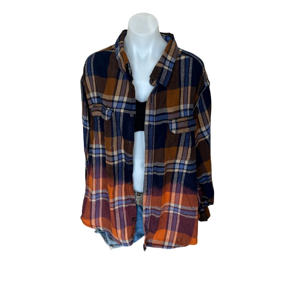Sturgis Motorcycle Rally Plaid Flannel Shirt 3XL Oversize Skeleton Biker Unique - Picture 4 of 6